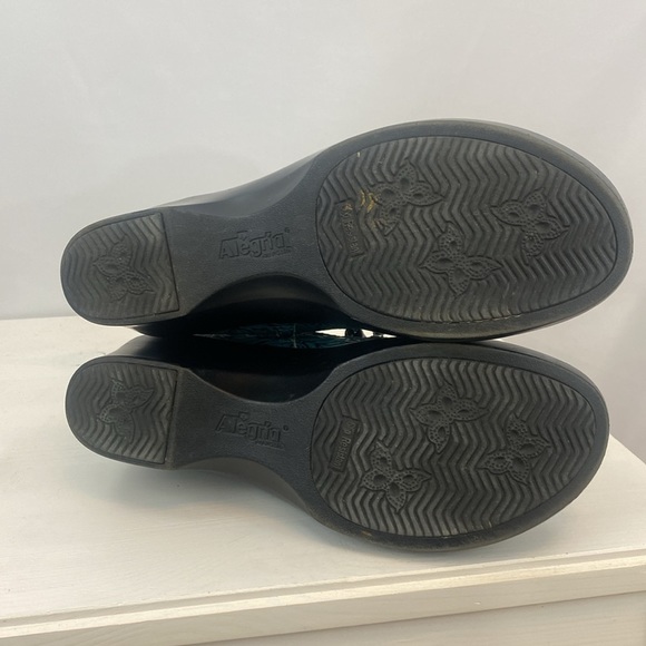 Alegria Wedge Boots Eliza Teal Tooled Ankle Leather Boots - Picture 7 of 11